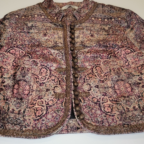 Soft Surroundings Icon Velvet Bolero  Crop Shrug Urbina Umber Size PM - Picture 7 of 16